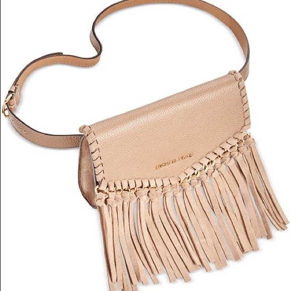 MICHAEL Michael Kors Handbags - Michael Kors pebble Leather Suede Fringe FannyPack